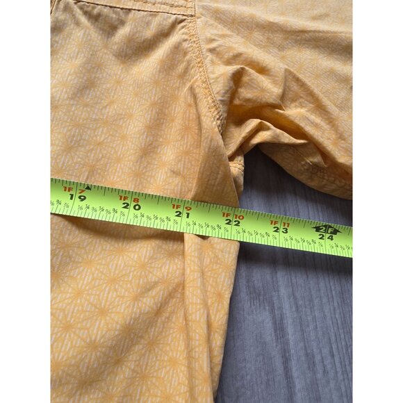Columbia Mens Yellow Short Sleeve Button-Up Shirt L - Picture 10 of 10